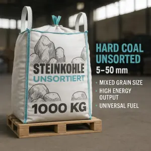 STEINKOHLE (HNEDÉ UHLIE): 1000 KG ANTHRAZITKOHLE (ANTRACIT): 5-50 MM VYSOKÁ VÝHREVNOSŤ KÚRENIE V KRBE KÚRENSKÉ UHLIE GIDELI